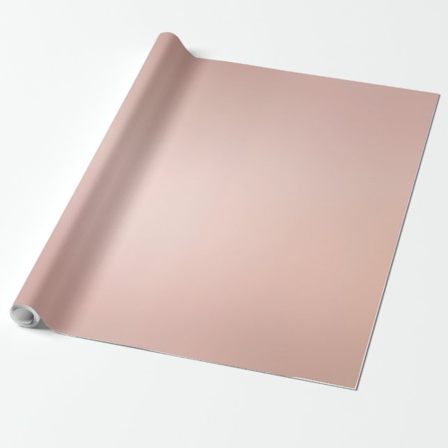 Rose Gold Metallic Look Extra Large Glossy Gift Wrapping Paper (Unrolled)