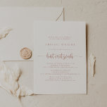 Rose Gold Minimalist Calligraphy Bat Mitzvah  Invitation<br><div class="desc">This rose gold minimalist calligraphy bat mitzvah invitation is perfect for a rustic bat mitzvah. The simple and elegant design features classic and fancy script typography in rose gold and white.</div>