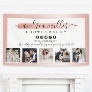 Rose Gold Minimalist Photographer Marketing Photos Banner
