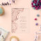 Rose gold modern abstract elegant wedding