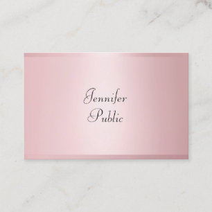 Rose Gold Modern Calligraphy Professional Elegant Business Card