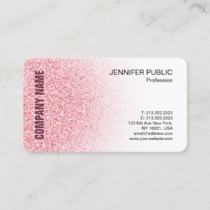 Rose Gold Modern Elegant Minimalist Template Business Card