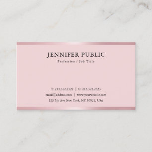 Rose Gold Modern Elegant Template Professional Business Card