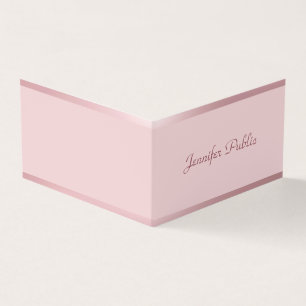 Rose Gold Modern Handwritten Script Name Elegant Business Card