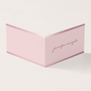 Rose Gold Modern Handwritten Script Name Elegant Business Card