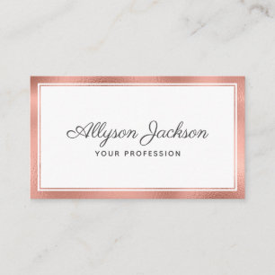 Rose Gold Modern Minimal Business Card