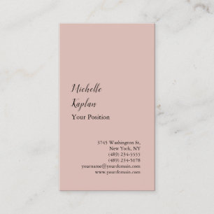 Rose Gold Modern Professional Exclusive Business Card