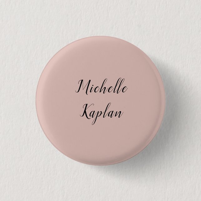 Rose Gold Modern Professional Exclusive Name 3 Cm Round Badge (Front)