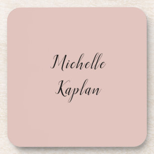 Rose Gold Modern Professional Exclusive Name Coaster