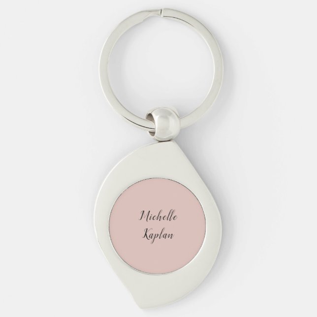 Rose Gold Modern Professional Exclusive Name Key Ring (Front)