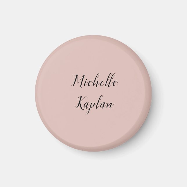 Rose Gold Modern Professional Exclusive Name Magnet (Front)