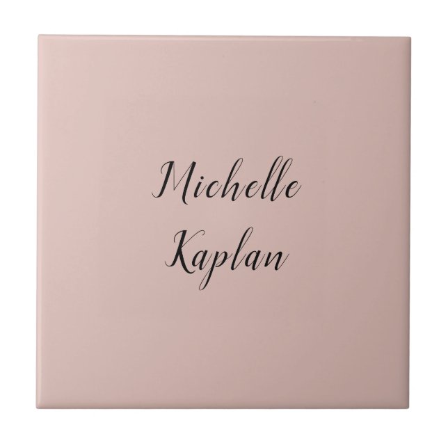 Rose Gold Modern Professional Exclusive Name Tile (Front)