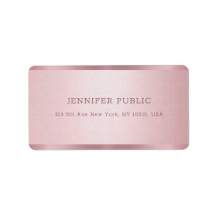 Rose Gold Modern Professional Template Address Label