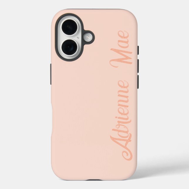 Rose Gold Modern Script Monogram Name Case-Mate iPhone Case (Back)