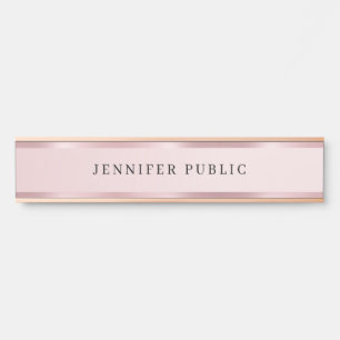 Rose Gold Modern Simple Elegant Template Luxury Door Sign