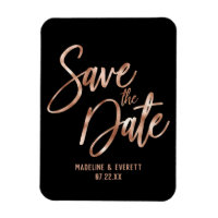Rose Gold Modern Typography Save the Date Wedding