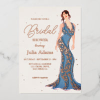 Rose Gold Modern Wedding Dress Bridal Shower