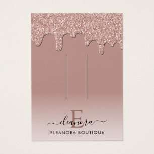 Rose Gold Monogram Branding Hair Clip Display