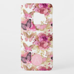 Rose Gold Monogram Floral Butterfly Pattern Case-Mate Samsung Galaxy S9 Case<br><div class="desc">Rose Gold,  Blush Pink and Gold Foil Monogrammed Floral Butterfly Pattern Smart Phone Case that you can add your initial to. Please contact the designer if you would like additional matching items.</div>