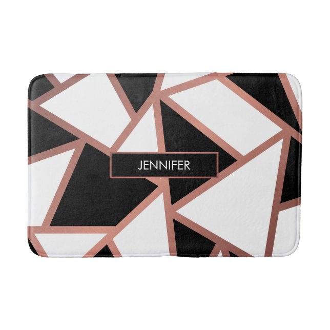 Rose Gold Mosaic Bath Mat (Front)