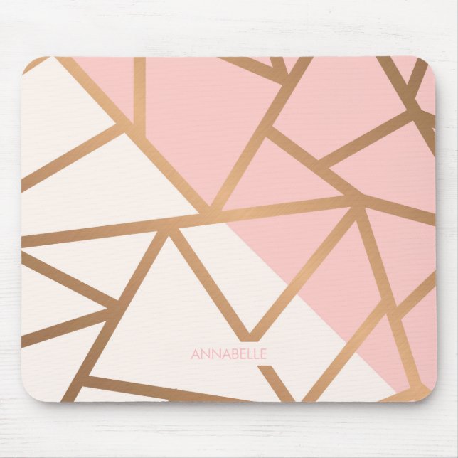 Rose Gold Mosaic Mouse Pad (Front)