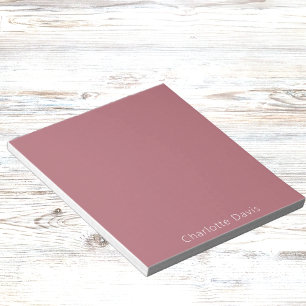 Rose gold name notepad