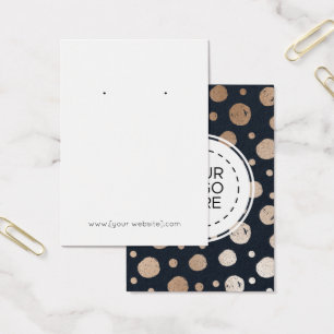 Rose Gold Navy Blue Earring Display Card