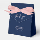 Rose gold Navy Brush Script Party Thank you Favour