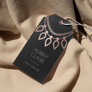 Rose Gold Necklace Logo   Jewellery Hang Tags