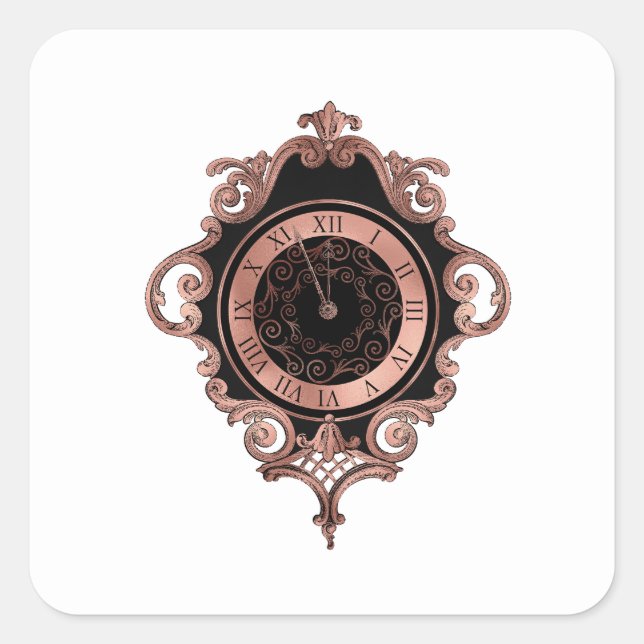 Rose Gold New Year Party Envelope Seal (Front)