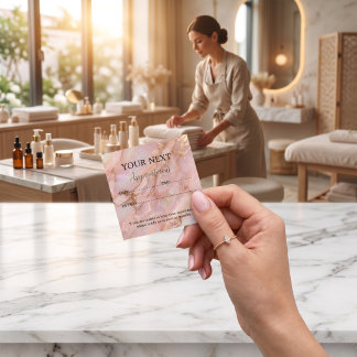 Rose Gold Opal Appointment Reminder Card
