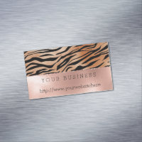Rose Gold Orange Black Tiger Print