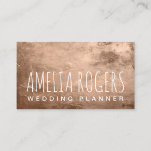 Rose Gold Paint Metallic Business Card