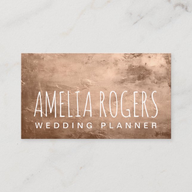Rose Gold Paint Metallic  Business Card (Front)