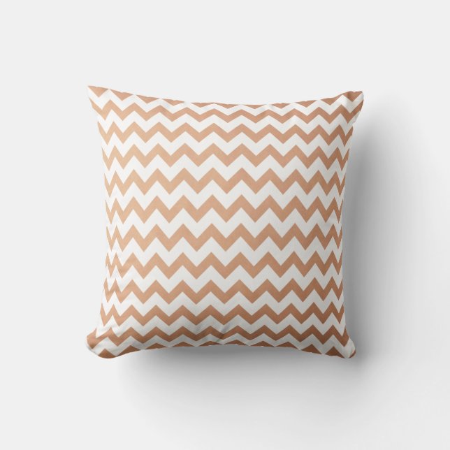 Rose Gold Pattern Modern Chevron Pattern Cushion (Front)