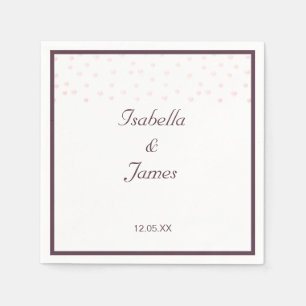 Rose Gold pearls  Wedding Napkin