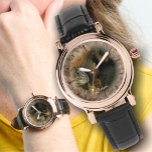Rose Gold Pedro the Iguana 0768 Watch<br><div class="desc">Painting “Pedro the Iguana 0768” Collection Customise and keep track of time with this Ladies Rose Gold Vintage Watch by Ewatchfactory®. Japan movement ensures accurate timekeeping. Personalise on the product page or click the customise button for more design options. The design created from my painting "Pedro the Iguana 0768" captures...</div>