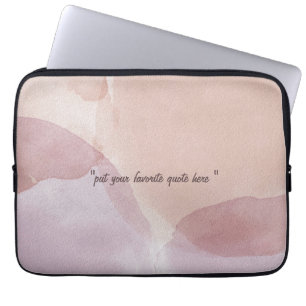 Rose Gold Personalise Put you Favourite Quote  Laptop Sleeve