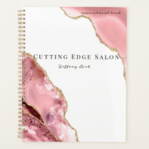 Rose Gold Personalised Hair Appointment Book Planner