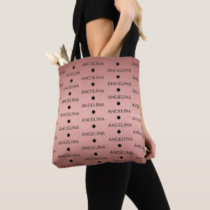 Rose Gold Personalised Print All Over Tote Bag