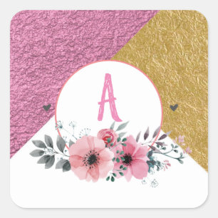 Rose & Gold Personalised Sticker
