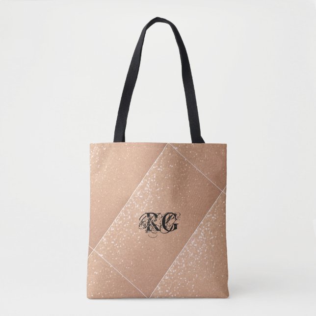 Rose Gold Personalised Tote Bag (Front)