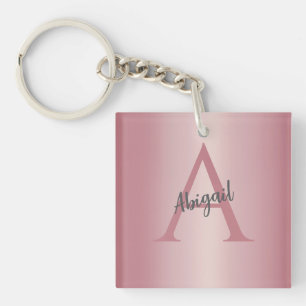 Rose Gold Personalized  Key Ring