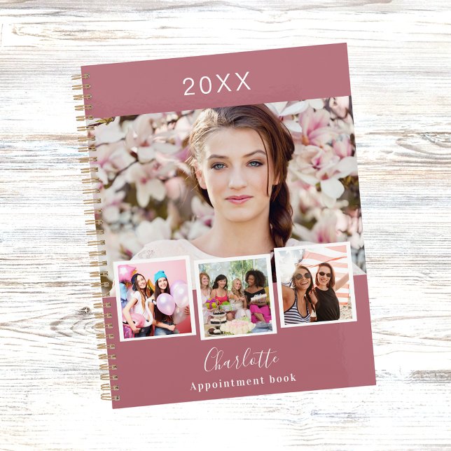 Rose gold photo collage appointments 2026 planner (Creator Uploaded)