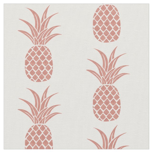 Rose Gold Pineapple Fabric (Close Up)