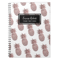 Rose Gold Pineapple Pattern Elegant