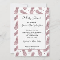 Rose Gold Pineapples Baby Shower