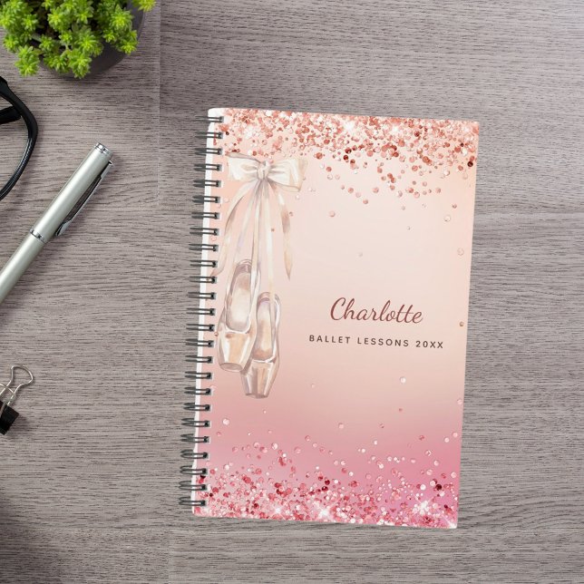Rose gold pink ballerina monogram 2026 planner (Creator Uploaded)