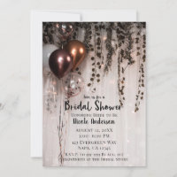 Rose Gold Pink Balloons Lights & Ivy Bridal Shower