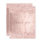 Rose gold pink drips thank you card